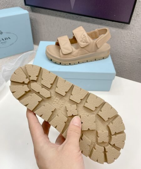 Alternative view of Prada Padded Nappa Sandals Beige For Women 0.8 in/ 2cm 1X721M_038_F0F24_F_020