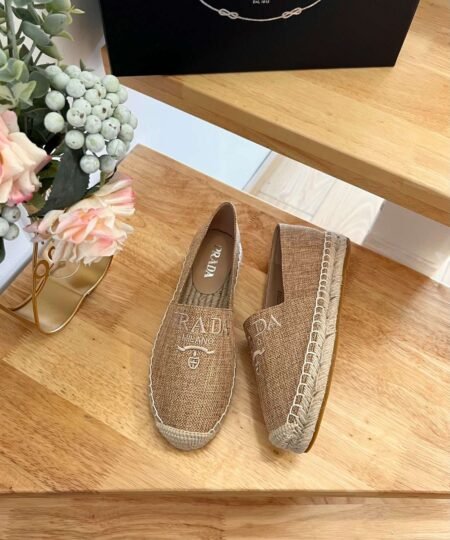 Alternative view of Prada Linen Espadrilles Brown For Women