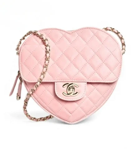 Chanel Heart Bag Light Pink For Women 8.1in/18cm‎ AS5764-B07958-U2360