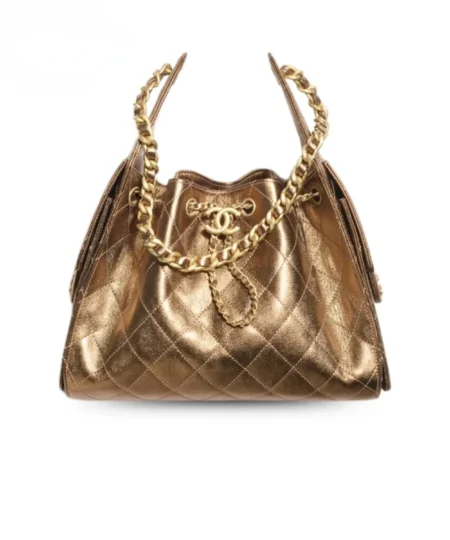 Chanel 25 Small Handbag Dark Gold For Women 10.2in/26cm AS5293-B21060-U2158