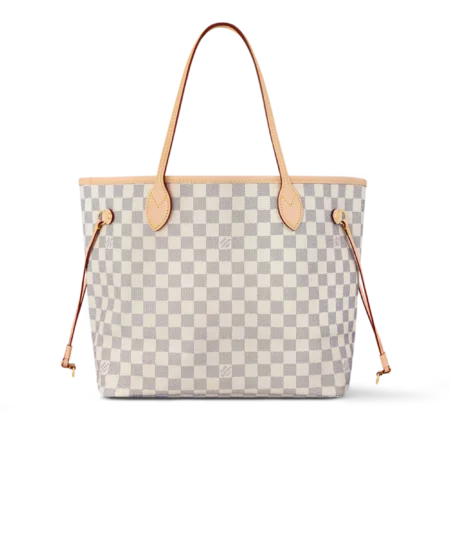 Louis Vuitton Neverfull MM Tote Bag Damier Azur Canvas Beige For Women 31cm/12.2in N40604