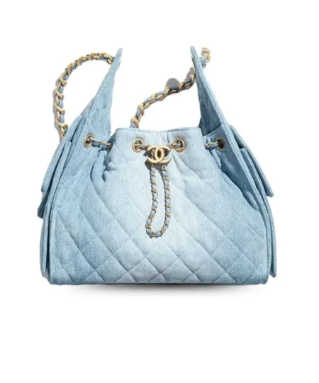 Chanel 25 Small Handbag Blue For Women 10.2in/26cm AS5293-B20603-U0475