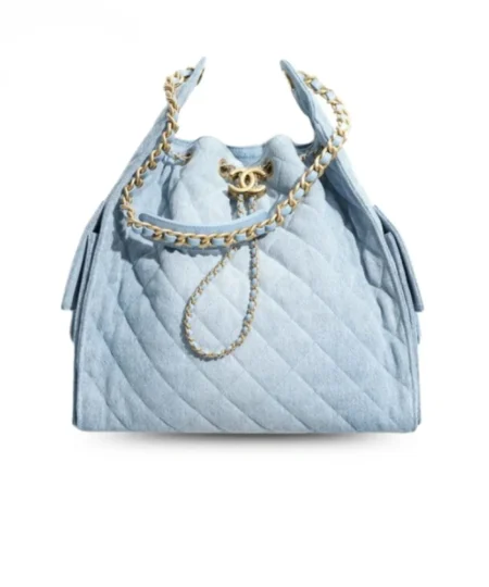 Chanel 25 Medium Handbag Blue For Women 11.8in/30cm AS5311-B20603-U0475