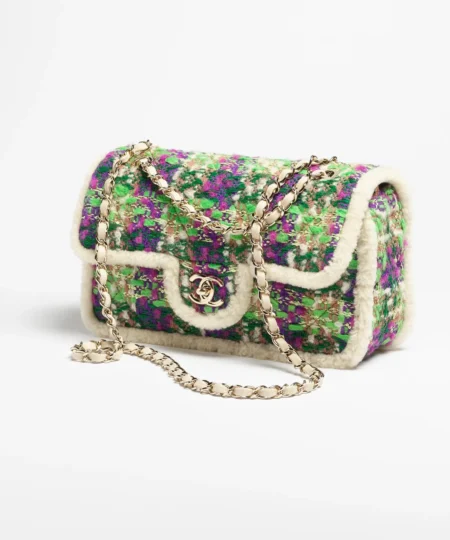 Alternative view of Chanel Large Flap Bag Gold-Tone Metal Fuchsia Green For Women 26.5cm/10.4in - AS5686-B21397-U3544