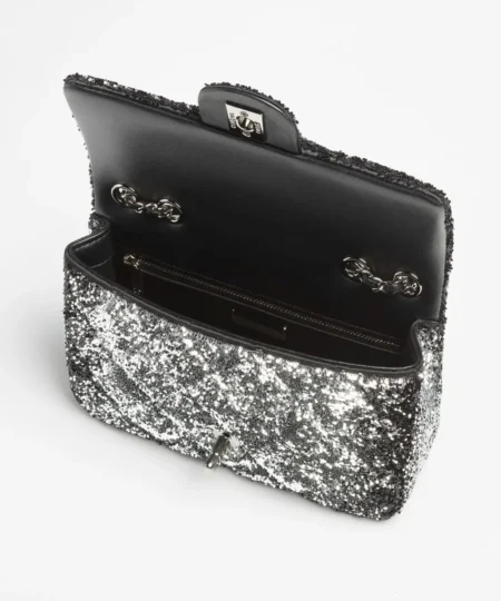 Alternative view of Chanel Large Flap Bag Silver-Tone Metal Black For Women 21cm/8.3in - AS4561-B21469-U3503