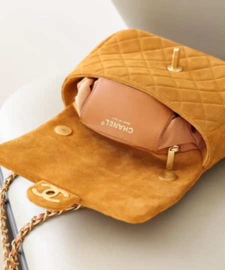 Alternative view of Chanel Classic Mini Flap Suede Dark Beige For Women 20cm/7.9in - AS5989-B22723-U5319