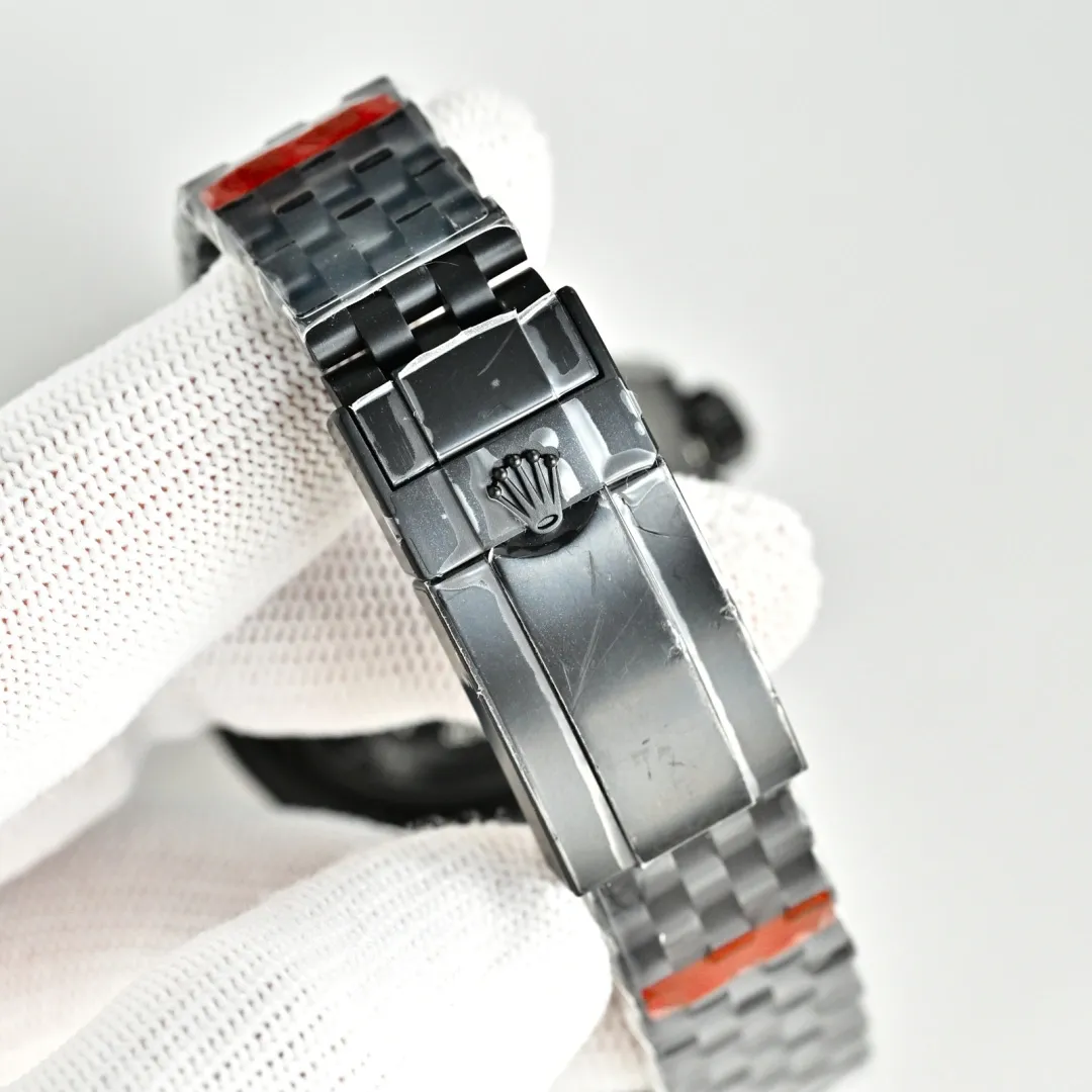 Rolex Blaken Daytona Submariner Watch Red Dial And Red Bezel Edition 40mm For Men - Image 9