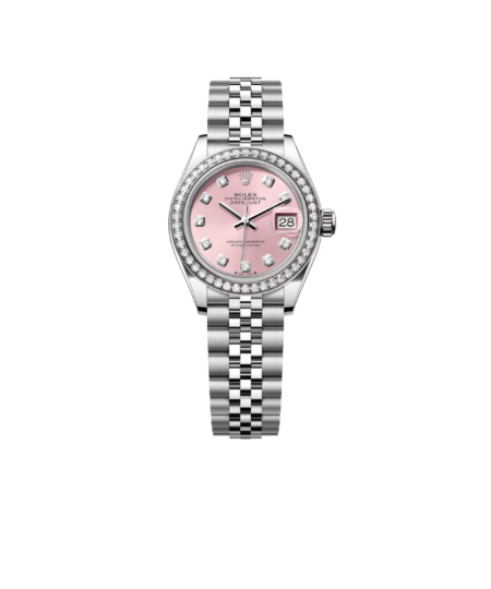 Rolex Lady-Datejust Watch Silver Toned Pink Dial 28mm For Women 279384RBR-0003