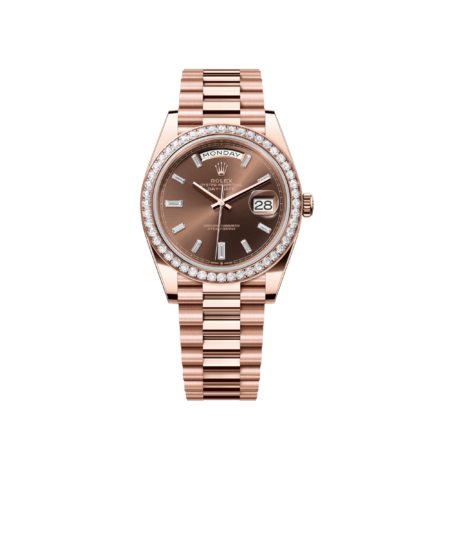 Rolex Day-Date 40 Watch Rose Gold Toned Chocolate Dial 40mm For Men 228345RBR-0006