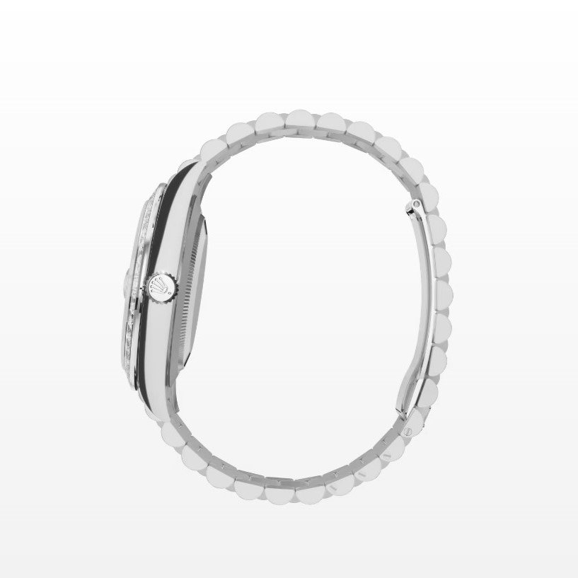 Rolex Day-Date 40 Watch Silver Toned Ice Blue Dial 40mm For Men 228396TBR-0019 - Image 4