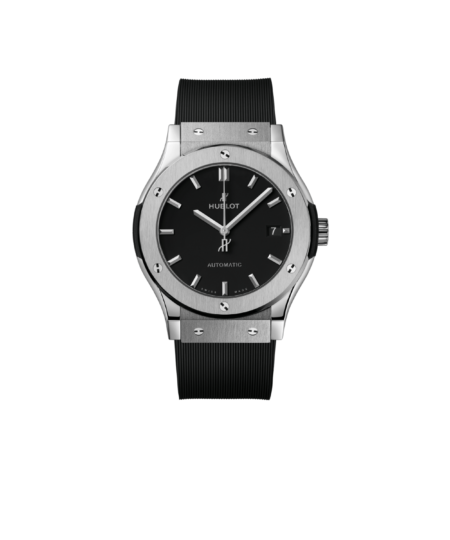 Hublot Classic Fusion Watch Black Strap Matte Black Dial 42mm For Men 542.NX.1171.RX