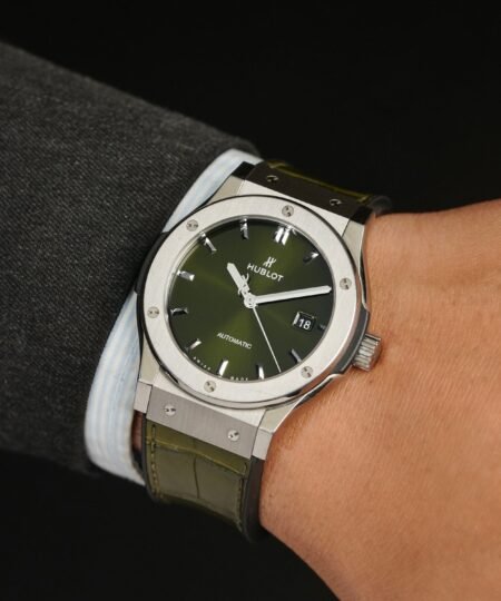Alternative view of Hublot Classic Fusion Watch Green Strap Green Dial 42mm For Men 542.NX.8970.RX