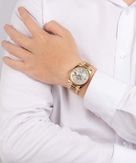 Alternative view of Rolex Day-Date 36 Watch Gold Toned White Pearl Dial 36mm For Men 128238-0011