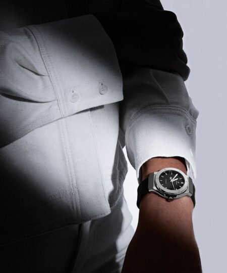 Alternative view of Hublot Classic Fusion Watch Black Strap Matte Black Dial 42mm For Men 542.NX.1171.RX