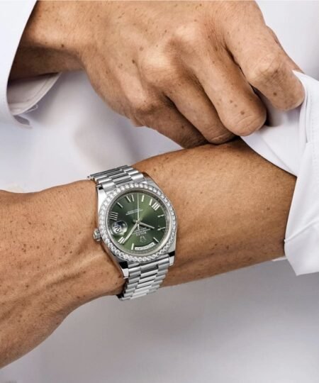 Alternative view of Rolex Day-Date 40 Watch Silver Toned Olive Green Dial 40mm For Men M228396TBR-0020
