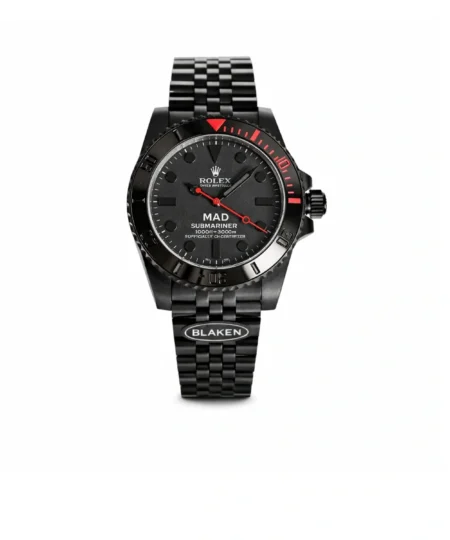 Rolex Blaken Daytona Submariner Watch Black 40mm For Men