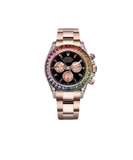 Rolex Daytona Rainbow Watch Everose Gold 40mm For Women