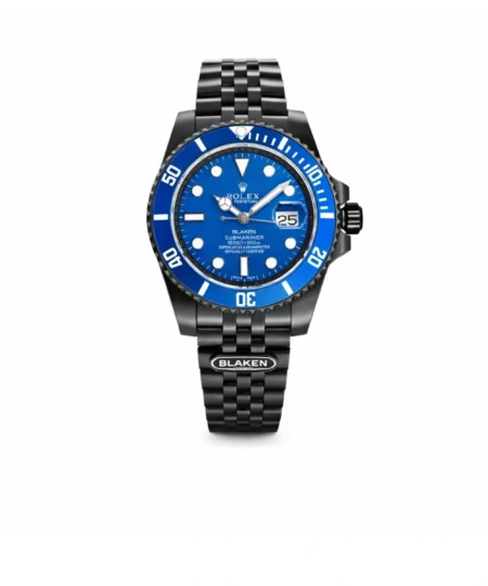 Rolex Blaken Daytona Submariner Watch Blue Dial & Blue Bezel Edition 40mm For Men