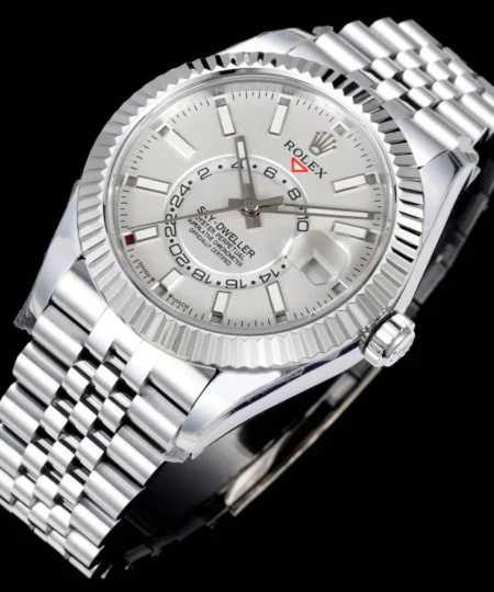 Alternative view of Rolex Sky Dweller Watch Silver White Dial 42mm For Men