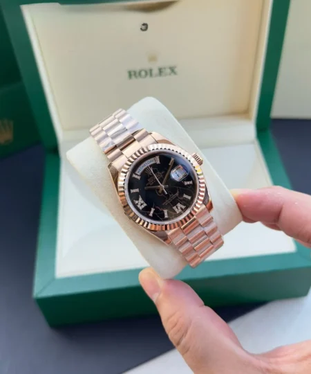 Alternative view of Rolex Day Date Watch Everose Gold Diamond Hour Markers 36mm For Women