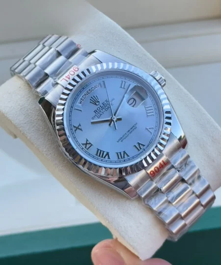 Alternative view of Rolex Day Date Watch Silver Roman Numerals 36mm For Women