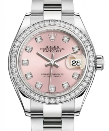 Alternative view of Rolex Lady-Datejust Watch Silver Toned Pink Dial 28mm For Women 279384RBR-0014