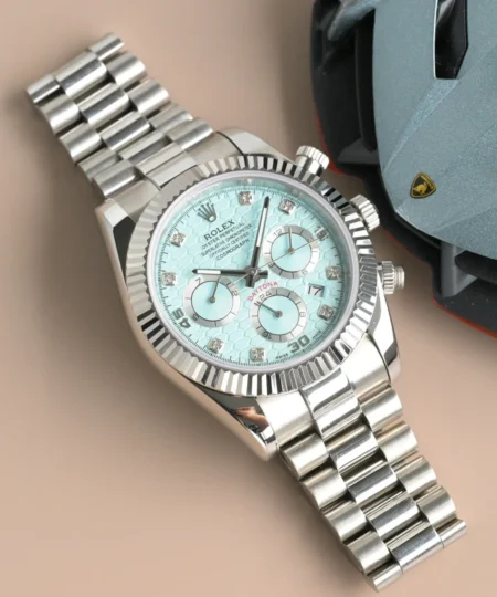Alternative view of Rolex Rolex Daytona Watch Ice Blue Dial Silver 40mm For Women