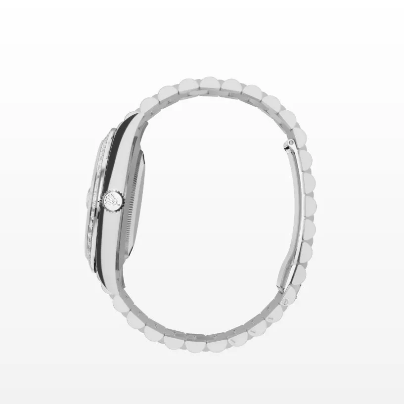 Rolex Day-Date 40 Watch Silver Toned Ice Blue Dial 40mm For Men 228396TBR-0019 - Image 3