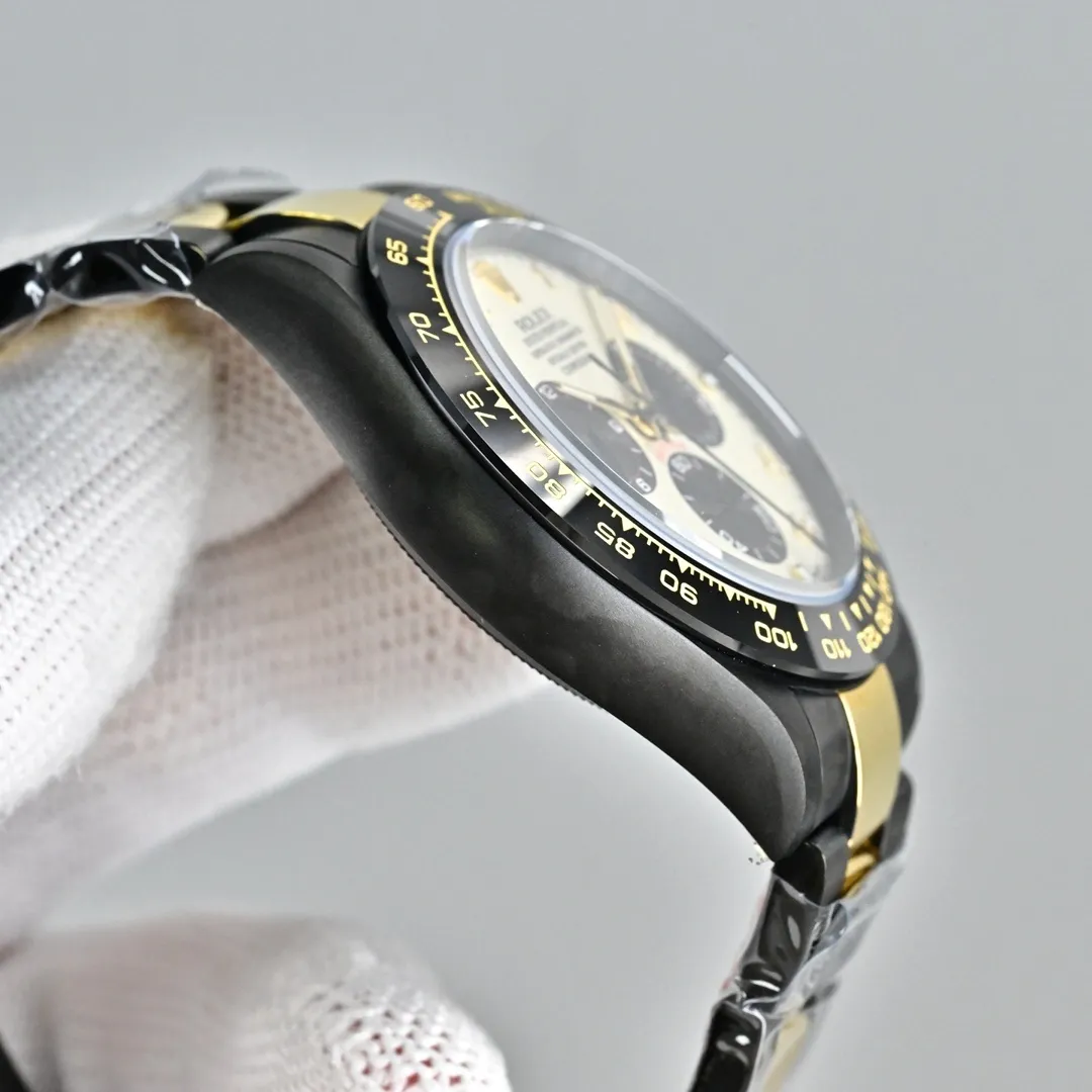 Rolex Blaken Daytona Watch Black And Gold Toned 40mm For Men - Image 5
