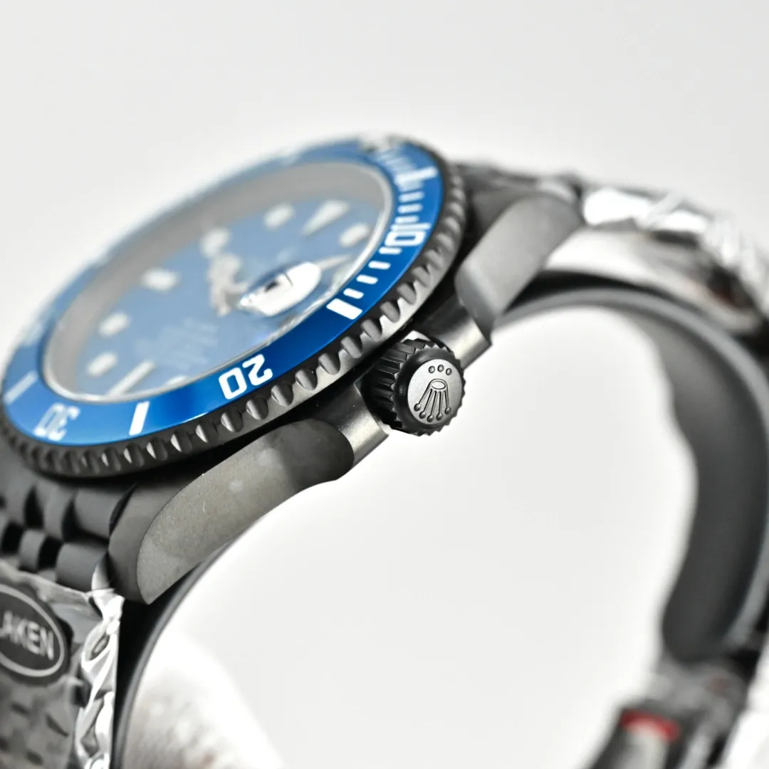 Rolex Blaken Daytona Submariner Watch Blue Dial & Blue Bezel Edition 40mm For Men - Image 5
