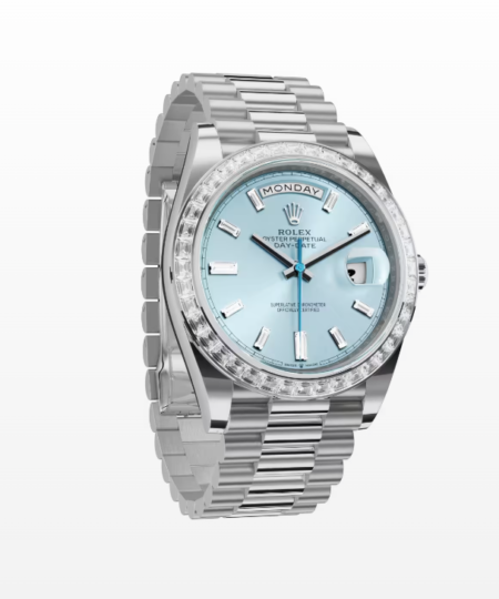 Alternative view of Rolex Day-Date 40 Watch Silver Toned Ice Blue Dial 40mm For Men 228396TBR-0019
