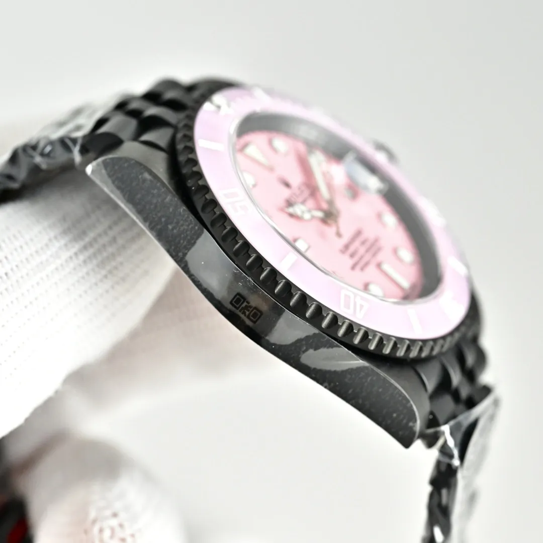 Rolex Blaken Daytona Submariner Watch Pink Dial And Pink Bezel Edition 40mm - Image 7