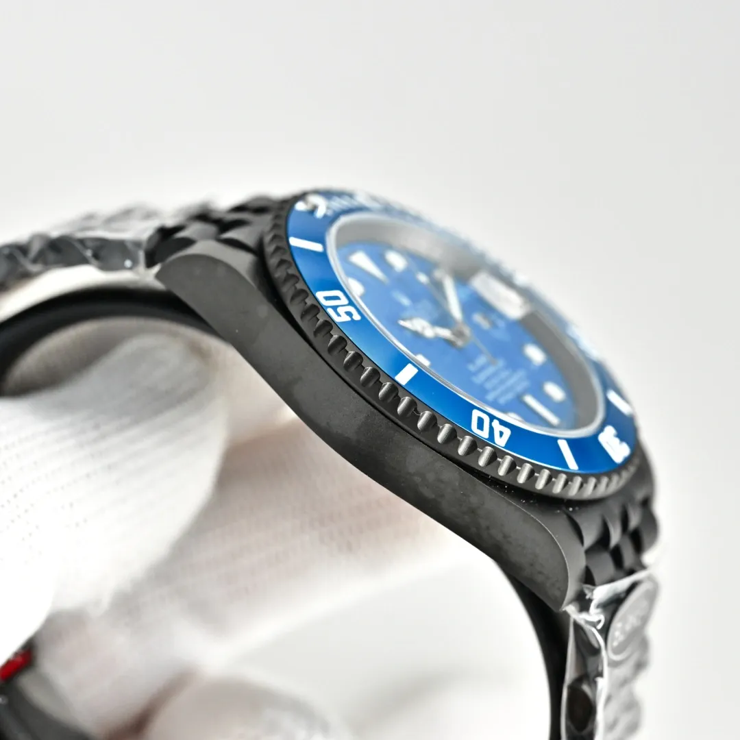 Rolex Blaken Daytona Submariner Watch Blue Dial & Blue Bezel Edition 40mm For Men - Image 7