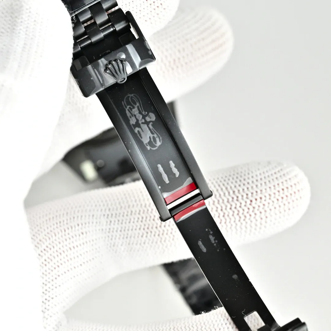 Rolex Blaken Daytona Submariner Watch Red Dial And Red Bezel Edition 40mm For Men - Image 8