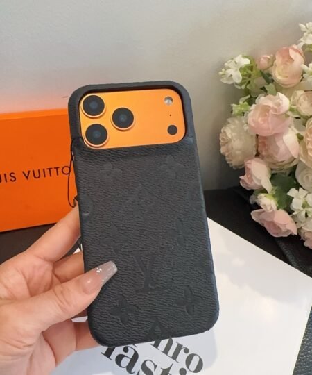 Louis Vuitton Monogram Iphone Case Black