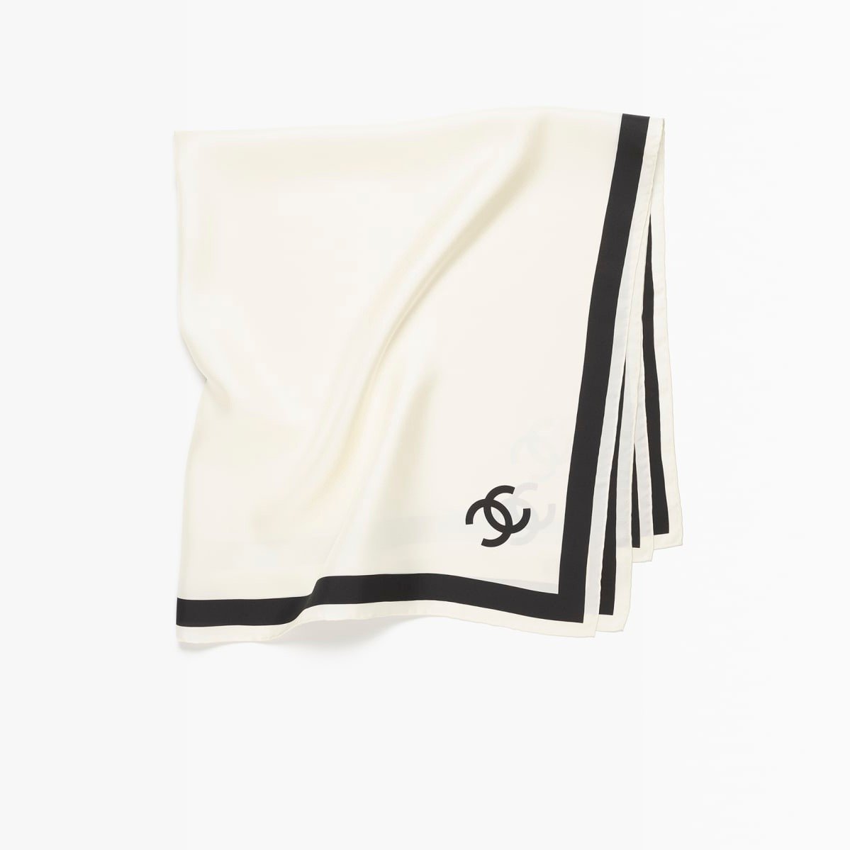 Chanel Square Scarf Ecru/ Black For Women AAB938-B24346-UA149 - Image 3