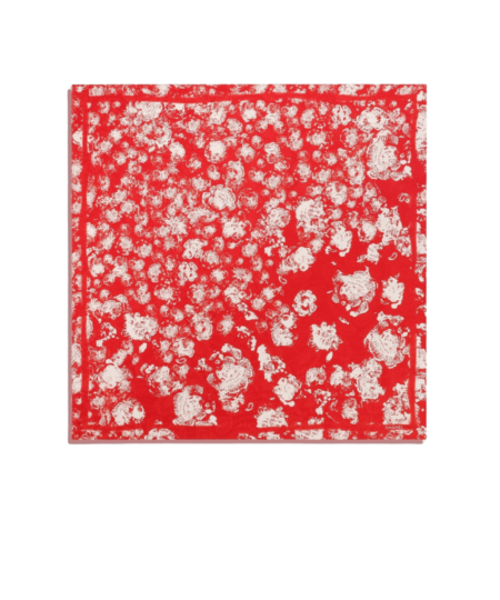 Chanel Square Scarf Red For Women