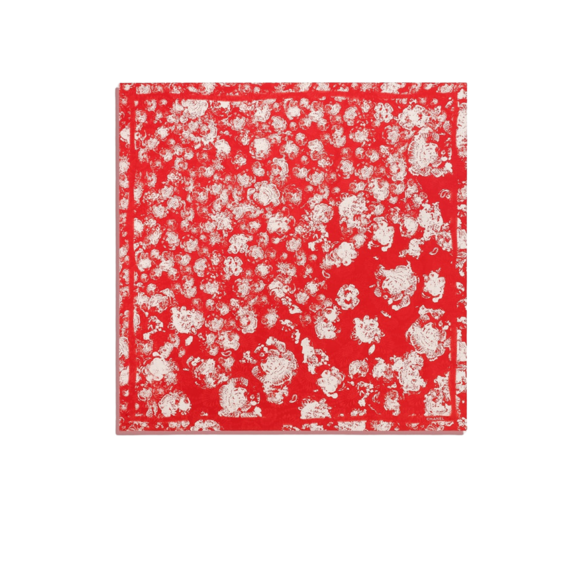 Chanel Square Scarf Red For Women