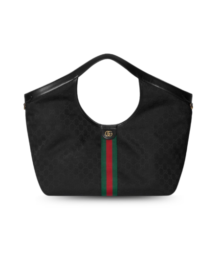 Gucci Giglio Large Tote Bag 18.5in/ 47cm Black Gold Hardware For Women ‎‎853971 FAFWA 1053