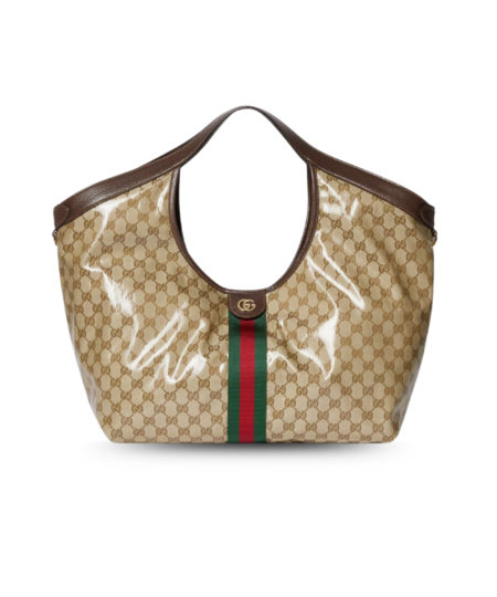 Gucci Giglio Large Tote Bag 18.5in/ 47cm Sand And Brown Gold Hardware For Women ‎853971 FAF1L 9653