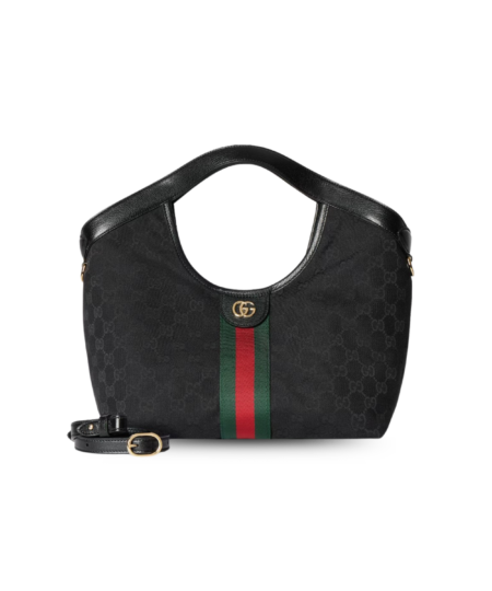 Gucci Giglio Small Tote Bag 9.8in/ 25cm Black Gold Hardware For Women ‎‎‎860845 FAFWA 1053