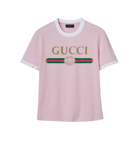 Gucci Print T-Shirt Pink For Women
