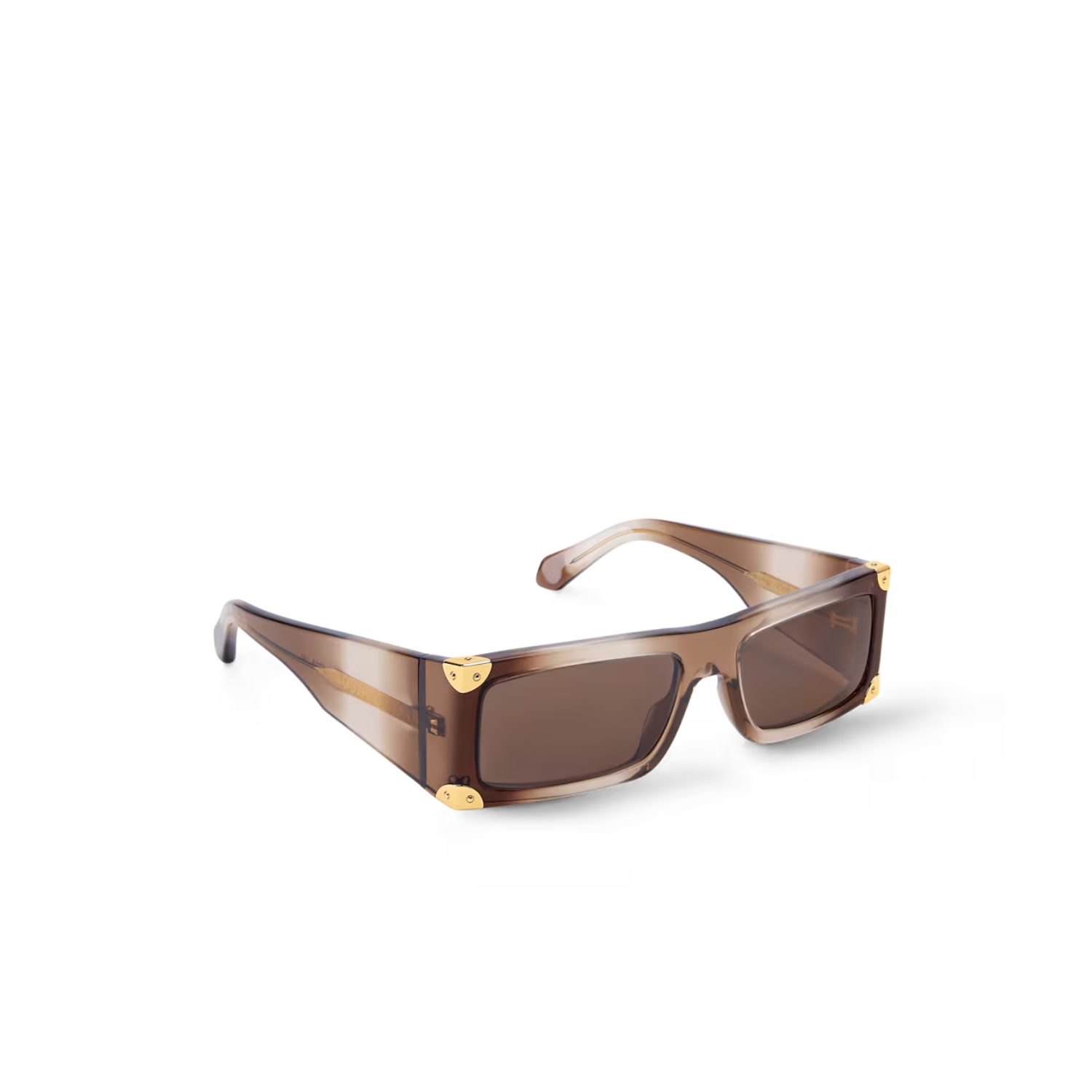 Louis Vuitton Heritage Low Square Sunglasses Brown For Men Z3191U