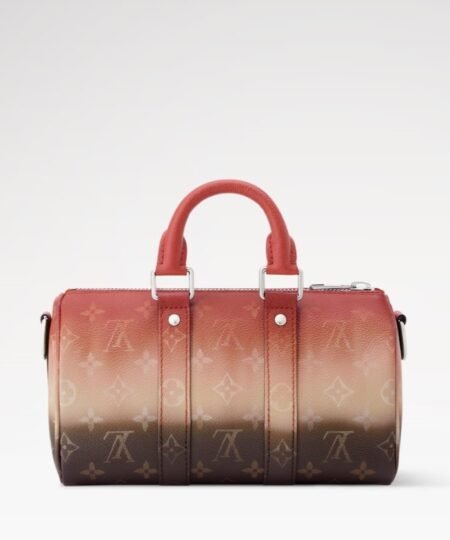 Alternative view of Louis Vuitton Keepall Bandouliere 25 Travel Bag 9.8in/ 25cm Orange Silver Hardware For Men M28074