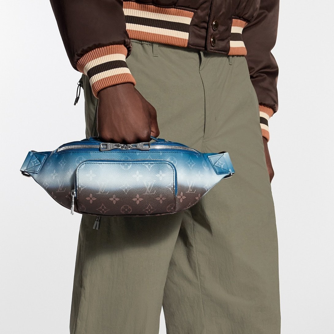 Louis Vuitton Rush Bumbag 11.8in/ 30cm Blue Silver Hardware For Men M28023 - Image 4