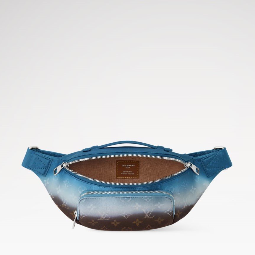 Louis Vuitton Rush Bumbag 11.8in/ 30cm Blue Silver Hardware For Men M28023 - Image 6