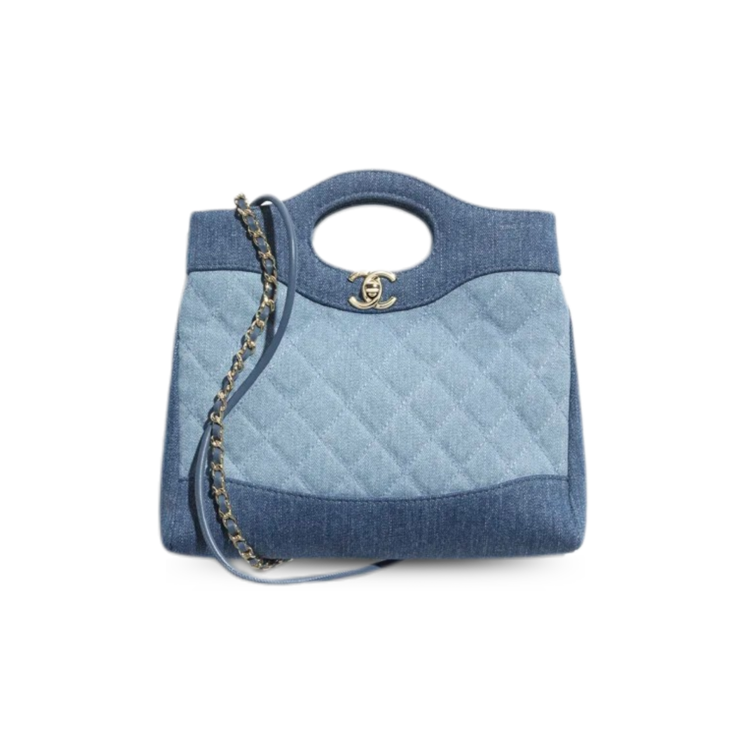 Chanel 31 Shopping Mini Crossbody Bag 9.1in/ 23cm Blue Gold Hardware For Women AS4133-B23555-U7721
