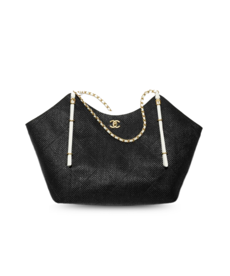 Chanel Shopping Maxi Tote Bag 23.2in/ 59cm Black Gold Hardware For Women AS5463-B22594-U5559