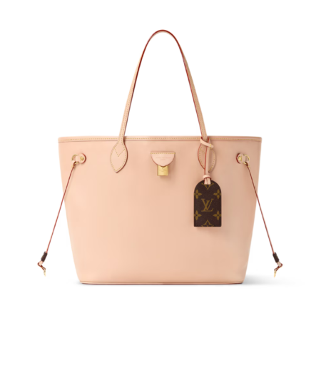 Louis Vuitton Neverfull MM Tote Bag 12.2in/ 31cm Beige Gold Hardware For Women M27635