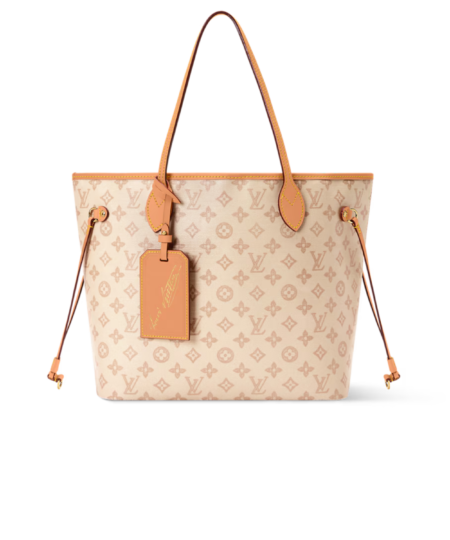 Louis Vuitton Neverfull MM Tote Bag 12.2in/ 31cm Monogram Origine Lin Gold Hardware For Women M27521